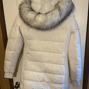Micheal Kors puffer coat with faux fur hood